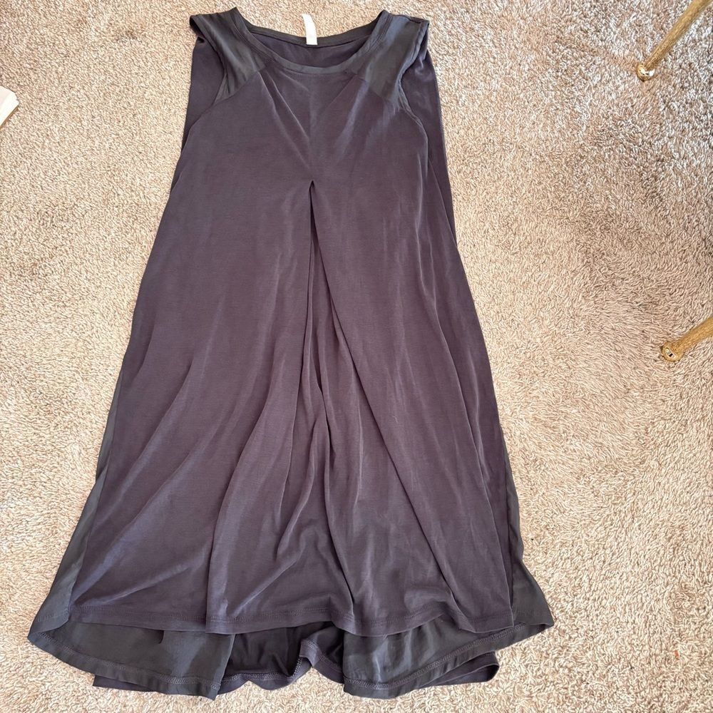 Free People Black Sleeveless Twist-Front Tank Dress
